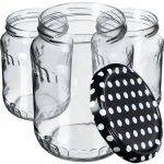 24x Stiklainiai 720 ml Stikliniai Stiklainiai Agurkai Honey Weki