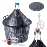 Wine Carboy 20 litrų vyno baliono vamzdžio kam&scaron;tiena krep&scaron;elyje
