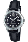 Damski laikrodis Casio Ltp-v004l-1b su odiniu dirželiu