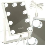 LED makiažo veidrodis su USB ir lemputėmis 25x30cm