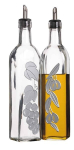 Kitchencraft Italijos stiklinės aliejaus ir acto buteliukai 0,5 l, 2 vnt.