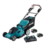 Akumuliatorinė savaeigė vejapjovė Makita DLM481CT2, 2x18 V, su akumuliatoriumi ir įkrovikliu