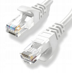 Kabelio eterneto kabelis u/utp 5e internetas rj45 / rj45 20 m baltos spalvos