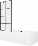 Vonia Mexen Cube su apdaila ir stiklo sienele, 170x80 cm + 80 cm
