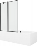 Vonia Mexen Cube su apdaila ir stiklo sienele, 180x80 cm + 120 cm