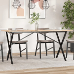 Valgomojo stalo kojos, 140x60x73cm, ketus, x formos rėmas