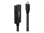 USB Prailginimo Laidas - LINDY USB 3.2 Type C Aktyvus Prailginimo Laidas, M/F, 10Gbps, Duomenų Perdavimas, 5 m