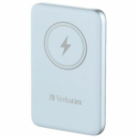 Atsarginis maitinimo &scaron;altinis ("Power Bank") Verbatim Powerbank indukcyjny `n` Go 15W 5000mAh Wireless Magnetic niebieski|blue 32242