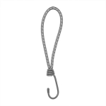 Tvirtinimo elastinė guma su kabliuku Bradas BUNGEE CORD HOOK, 25 vnt., 0,6x20cm