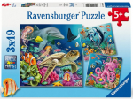 Dėlionė - Ravensburger - Įspūdinga povandeninė pasaulis - 3 x 49 vienetų - Skirta vaikams nuo 3 metų ir vyresniems