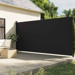 I&scaron;traukiama &scaron;oninė markizė, juodos spalvos, 220x500cm