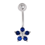 Sidabrinis auskaras į bambą moterims su cirkoniais Brasco 60224