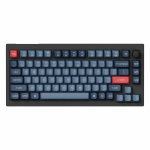 Belaidė žaidimų klaviatūra Keychron V1 Max V1M-D4 Gateron Jupiter Banana, Anglų (US), juoda sp., Keychron V1 Max Gateron Banana Switch Belaidė Klaviatūra