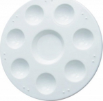 Apvali plastikinė paletė 8 skyrelių, 120mm, Titanum