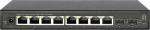 LevelOne GES-2110 Valdomas L2 Gigabit Ethernet Jungtis 8-portų RJ-45, 20 Gbit/s, Juoda, DC maitinimas