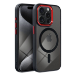 Iphone 16 Pro Max Telefono dėklas Color Edge Mag Cover, skaidrus/juodas/raudonas