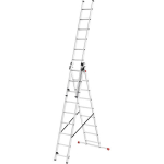 ProfiStep Combi kopėčios / aliuminis / 3x12 laiptelių