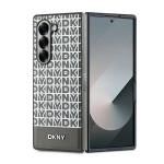 DKNY DĖKLAS SAMSUNG Z FOLD 6 F956 KIETAM DĖKLUI SU PASIKARTOJANČIU RA&Scaron;TU JUOSTELĖMIS APAČIOJE.