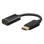 Vaizdo adapteris DisplayPort M - HDMI F, DP 1.2, juodas