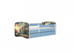 Vaiki&scaron;ka lova be čiužinio, su stalčiumi Kocot Kids BabyDreams Blue ship, 160x80 cm, mėlyna