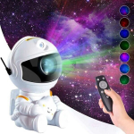 Galaxy Projector ūko efektas &ndash; žvaigždžių projektorius su nuotolinio valdymo pulteliu baltas
