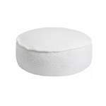 Apvalus pufas, Boucle, Baltas