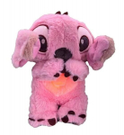 Grojantis, &scaron;viečiantis ir kvėpuojantis migdukas Lilo & Stitch, rožinis