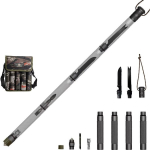 Taktinė žygio lazda | 15 in 1 | dėklas | 6061-T6 Al | 103 cm | 407 g | 5 vamzdeliai | 7 priedai