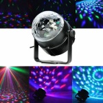 RGB DJ LED scenos &scaron;viesos rutulinė lempa valdymas balsu 5W EU ki&scaron;tukas vakarėlio baro gimtadieniui