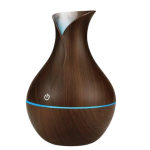 IVY D2 3in1 Aromaterapijos Difuzorius - Drėkintuvas - 1.5W Naktinė atmosfera USB lempa 11cm / 300ml Tamsus Medienos