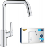 Grohe Quickfix Start virtuvės mai&scaron;ytuvas | vienos svirties plautuvės mai&scaron;ytuvas su Grohe Starlight pavir&scaron;iumi | chromas su greito įdiegimo sistema | 30470000