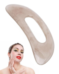 Mopzija 1 x didelis gua sha masažuoklis su rankena gua sha akmuo viso kūno guasha celiulito masažas limfodrenažinis masažuoklis nuovargio &scaron;alinimui kojoms, nugarai, veidui, kaklui, raumenims