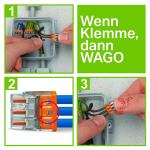 Wago 2273-203 jungties gnybtai, 3 laidai, 30 vnt.