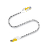 Cat 7 Ethernet tinklo kabelis, 0.5m, pintas nailonas, paauksuoti Rj45 jungtys