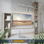Ricoo No Gap tv sieninis laikiklis, skirtas Samsung Q serijos (q7/q8/q9) Qled televizoriams 75 colių plok&scaron;čias itin plonas tv laikiklis Sq75, tv laikiklis sienai, pakreipiamas, pasukamas