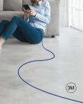 Cleefun usb c kabelis [3m, 2 vnt.], tvirtas įkrovimo kabelis usb c, 3a greito įkrovimo kabelis, skirtas iphone 15/15 plus/15 pro max, galaxy s24 s23 s22 s21 s20 s10, a15 a14 a13 a55 a54 a53 a52 a51 a50 ir kt.