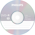 Philips Dr4s6s10 &deg;f/00 Dvd + R tu&scaron;ti diskai 16x 4,7gb 10 vnt. Slimcase