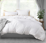 Utopia Bedding karali&scaron;ko dydžio antklodžių užvalkalų komplektas: 1 antklodžių užvalkalas su 2 pagalvių užvalkalais, 3 dalių antklodžių užvalkalas su užtrauktuku, itin mink&scaron;tas &scaron;lifuotas mikropluo&scaron;tas, 277 x 228 cm (karali&scaron;ko dydžio, baltas)