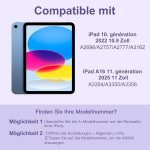 Vobafe dėklas su klaviatūra Ipad 10/11 kartai, levandų