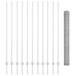 Tvoros stulpai 22 vnt. U kanalas 160 cm Cinkuotas plienas,&Scaron;e&scaron;iakampė tvora 1.6x25 m Cinkuotas plienas