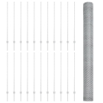 Tvorelių stulpai 22 vnt U-kanalas 140 cm cinkuotas plienas,&Scaron;e&scaron;iakampė tvora 1,4x50 m cinkuotas plienas