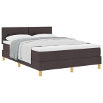 vidaXL Kiemas lova su pagalve Tamsiai rudas 160 x 200 cm audinys