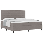 vidaXL Kiemas lova su čiužiniu Taupe 200 x 200 cm audinys