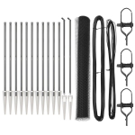 tvorelių rinkinys 2 dalių rinkinys Pilka Metalas, Plastikas