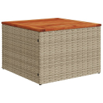 7 dalių sodo sofa komplektas su pagalvėlėmis, smėlio poly rattan akacija