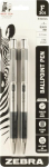 Zebra&reg; F-301 nerūdijančio plieno automatinis ra&scaron;iklis, plonas galiukas, 0,7 mm, juodas ra&scaron;alas (2 vnt.)