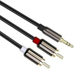 Rca į 3.5 mm Aux stereo garso kabelis, 10 m