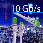 Cat7 tinklo kabelis - cat 7 ethernet kabelis, tinklo / interneto / dsl / modemo / mar&scaron;rutizatoriaus / hub patch kabelis, lan kabelis, raw kabelis, 10 gb/s (s-ftp pimf), patch kabelio rinkinys su rj 45 jungtimi, cat.6a