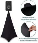 Awliye garsiakalbių stovo uždangalai, 2 vnt., 120&ndash;180 cm, juodi, tampri uždanga garsiakalbių trikojams, trikojo burė grindų garsiakalbių trikojams, vakarėliams