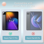 Jetech dėklas Xiaomi Pad 7/7 Pro, plonas, su stovu, juodas
